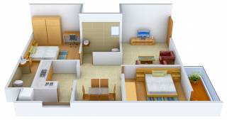 SV Luxuria (2BHK+2T (1,130 sq ft) 1130 sq ft)