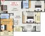 SV Luxuria (3BHK+2T (1,340 sq ft) 1340 sq ft)