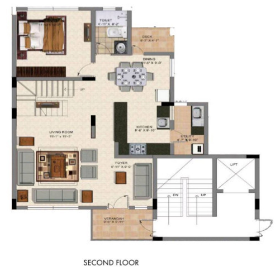  city ville Floor Plan Lower Level Duplex Plan