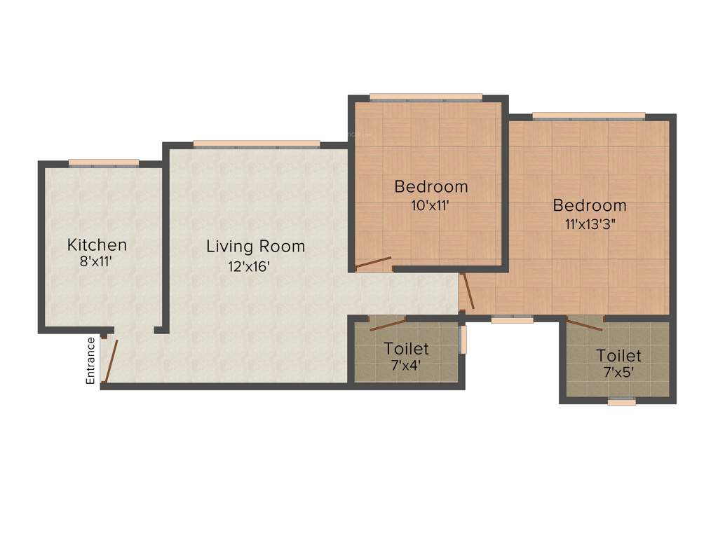 Midcity The Chakravarti Ashok Cooperative Housing Society Limited (2BHK+2T (1,077 sq ft) 1077 sq ft)