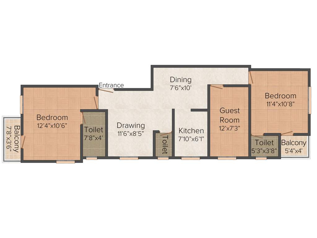 Asha Vikram Neer And Utfulla (3BHK+3T (1,060 sq ft) 1060 sq ft)