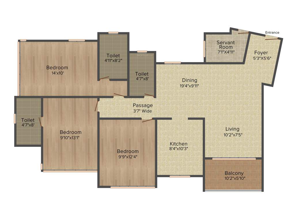 Ideal Ideal Heights (3BHK+3T (1,645 sq ft) 1645 sq ft)