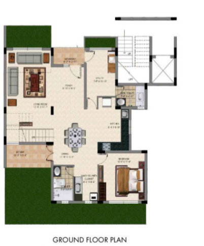  city ville Floor Plan Lower Level Duplex Plan