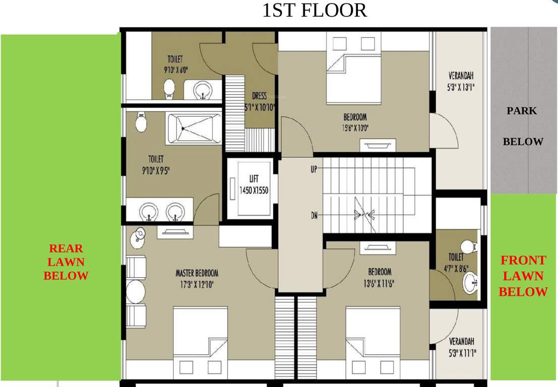 Salarpuria Sattva Silver Oak Estate Prive (4BHK+4T (2,753 sq ft)   Servant Room 2753 sq ft)