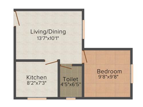Ganga Nandika (1BHK+1T (440 sq ft) 440 sq ft)