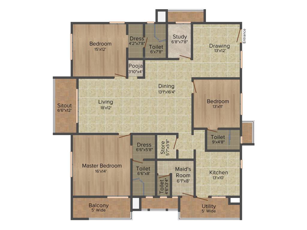 Aparna Westside (3BHK+4T (2,635 sq ft) Study Room 2635 sq ft) Aparna Westside (3BHK+4T (2,635 sq ft) Study Room 2635 sq ft)