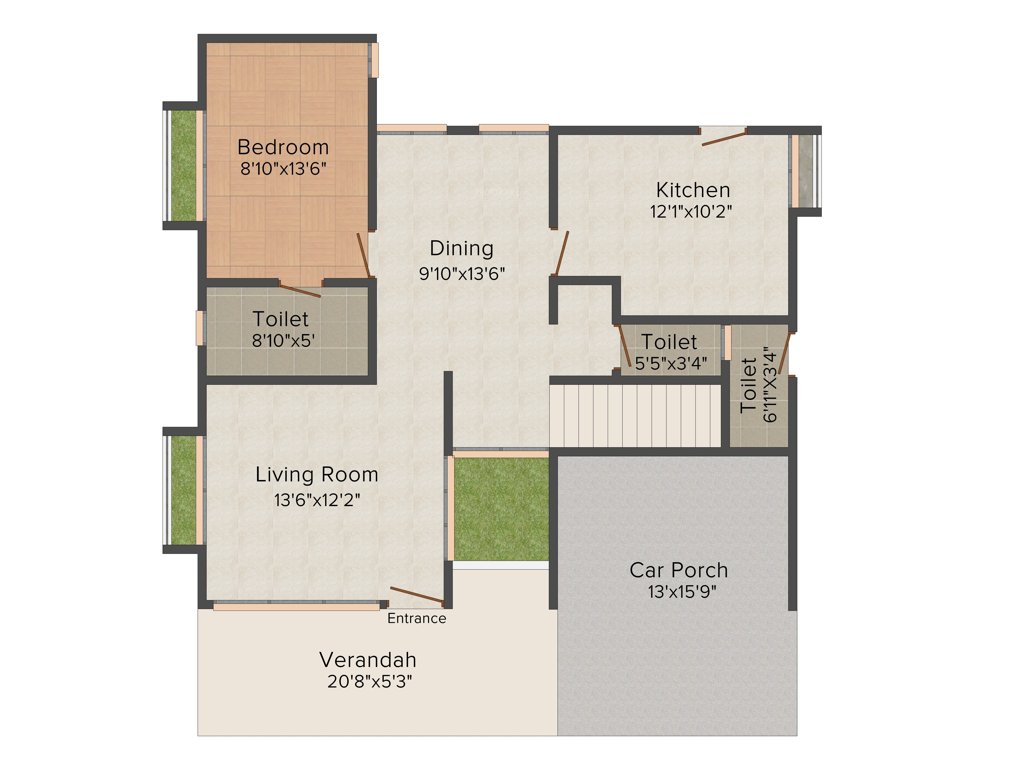 Classic Tropicana Hills (3BHK+5T (2,050 sq ft) + Study Room 2050 sq ft)