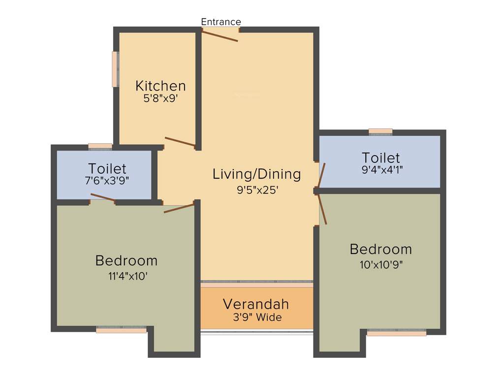 Purti Jewel (2BHK+2T (935 sq ft) 935 sq ft)