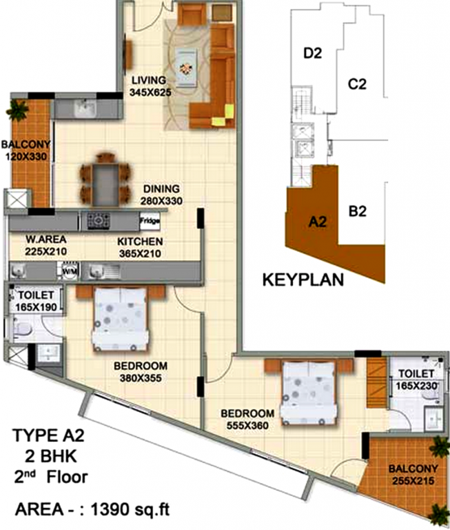 PRS Krishna (2BHK+2T (1,390 sq ft) 1390 sq ft) PRS Krishna (2BHK+2T (1,390 sq ft) 1390 sq ft)