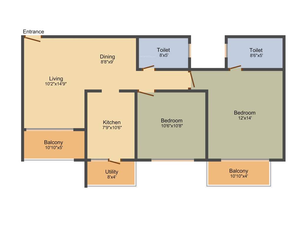 Ozone Greens (2BHK+2T (1,277 sq ft) 1277 sq ft)
