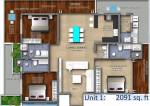 Vaishnavi Blue Square (3BHK+4T (2,091 sq ft) Servant Room 2091 sq ft) Vaishnavi Blue Square (3BHK+4T (2,091 sq ft) Servant Room 2091 sq ft)