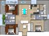 Vaishnavi Blue Square (3BHK+4T (2,129 sq ft) Servant Room 2129 sq ft)