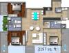 Vaishnavi Blue Square (3BHK+4T (2,197 sq ft) Servant Room 2197 sq ft)