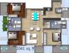 Vaishnavi Blue Square (3BHK+4T (2,041 sq ft) Servant Room 2041 sq ft)