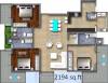 Vaishnavi Blue Square (3BHK+4T (2,194 sq ft) Servant Room 2194 sq ft)