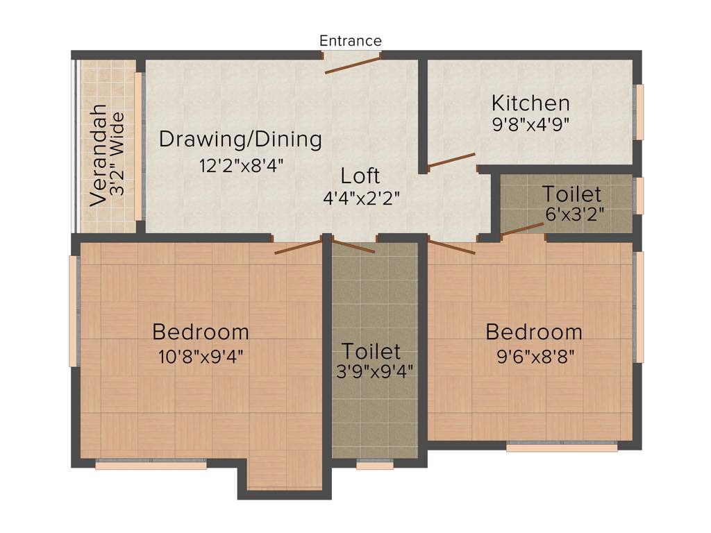 Biswas Jeet Galaxy (2BHK+2T (819 sq ft) 819 sq ft)