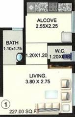 Shraddha Infinity (1BHK+1T (227 sq ft) 227 sq ft)