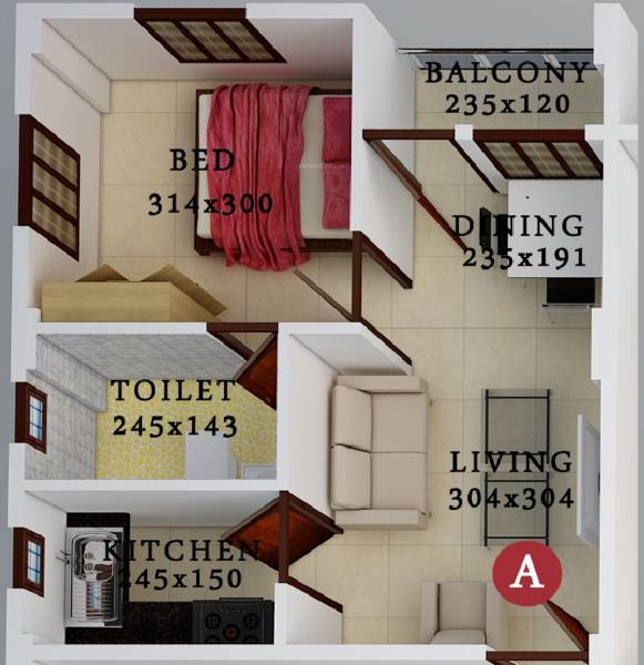 Indraneelam Sanctum Sanctorium (1BHK+1T (566 sq ft) 566 sq ft) Indraneelam Sanctum Sanctorium (1BHK+1T (566 sq ft) 566 sq ft)