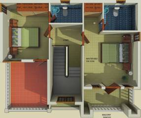 First Floor Plan (2BHK+4T (1,381 sq ft) 1381 sq ft) BCG Eden Gardens First Floor Plan (2BHK+4T (1,381 sq ft) 1381 sq ft)