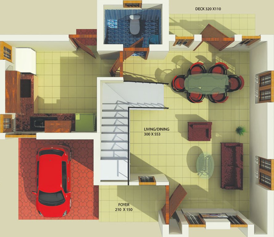 BCG Eden Gardens Ground Floor Plan (2BHK+3T (1,158 sq ft) 1158 sq ft)