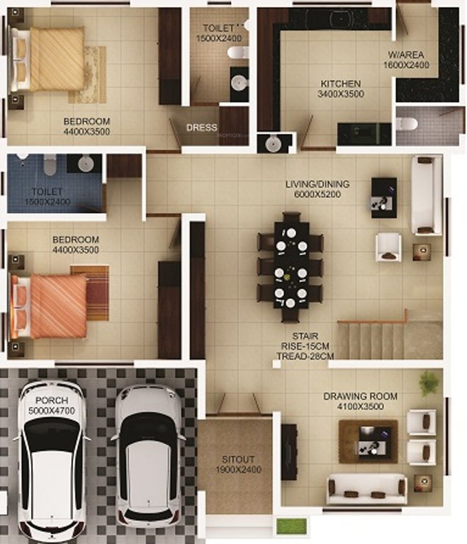 Tulsi Blu Rain Water Front (4BHK+4T (2,981 sq ft) 2981 sq ft)