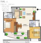 NBCC Valley View (2BHK+2T (1,420 sq ft) 1420 sq ft) NBCC Valley View (2BHK+2T (1,420 sq ft) 1420 sq ft)