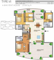 NBCC Valley View (4BHK+3T (3,100 sq ft) 3100 sq ft) NBCC Valley View (4BHK+3T (3,100 sq ft) 3100 sq ft)