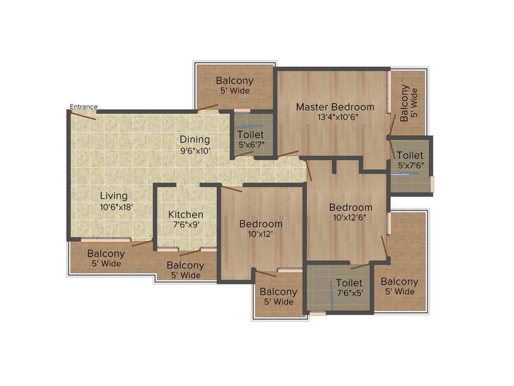 Vanshi Royal Dwarka Residency (3BHK+3T (1,560 sq ft) 1560 sq ft)