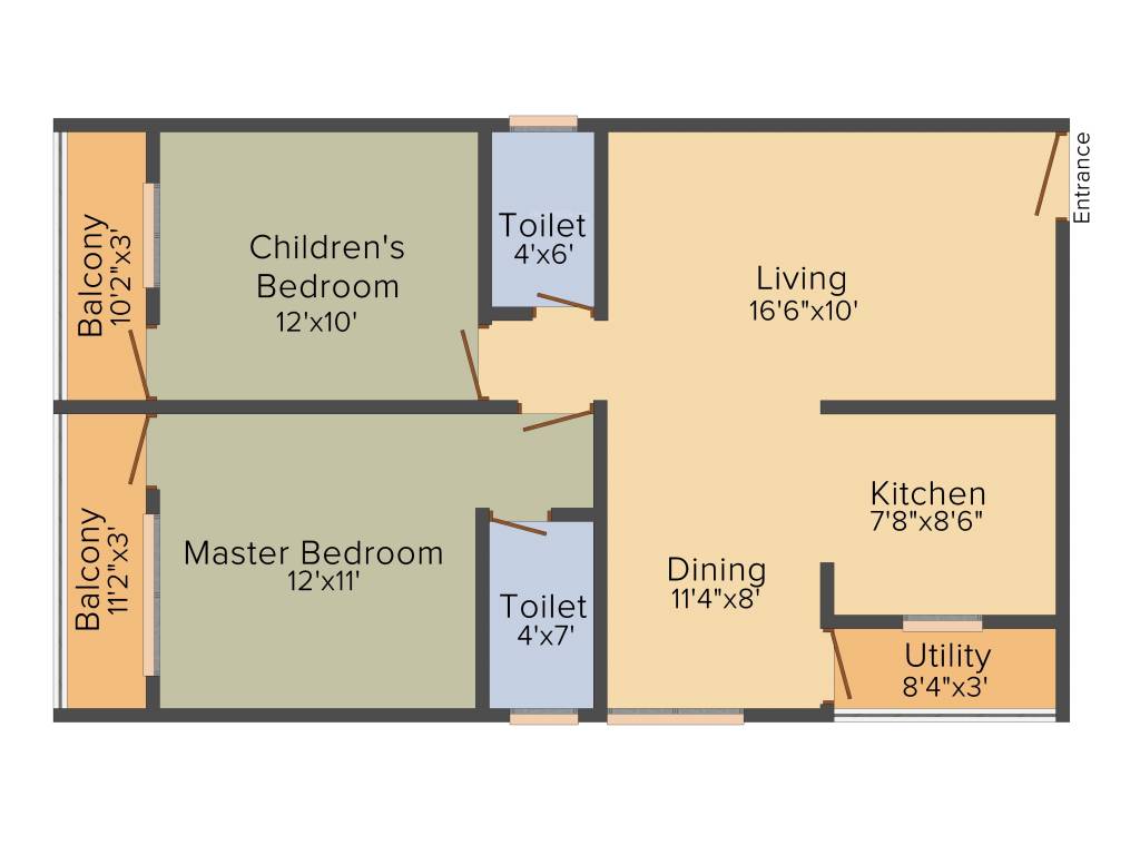 Vaastu Hill View III (2BHK+2T (1,030 sq ft) 1030 sq ft)