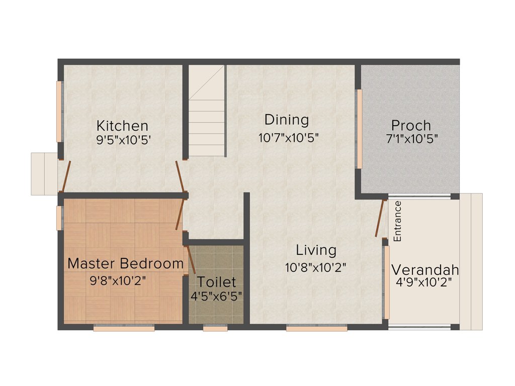 VC Hills Smart Villas (2BHK+2T (1,168 sq ft) 1168 sq ft)