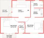  Tango (3BHK+3T (1,400 sq ft) 1400 sq ft)