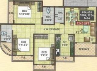 Gopal Krishna Paradise (3BHK+3T (1,240 sq ft) 1240 sq ft) Gopal Krishna Paradise (3BHK+3T (1,240 sq ft) 1240 sq ft)