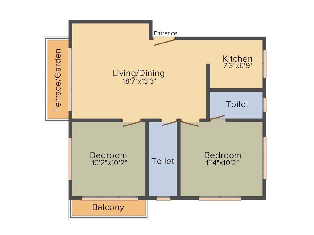 Gopinath Urban Breath (2BHK+2T (940 sq ft) 940 sq ft)
