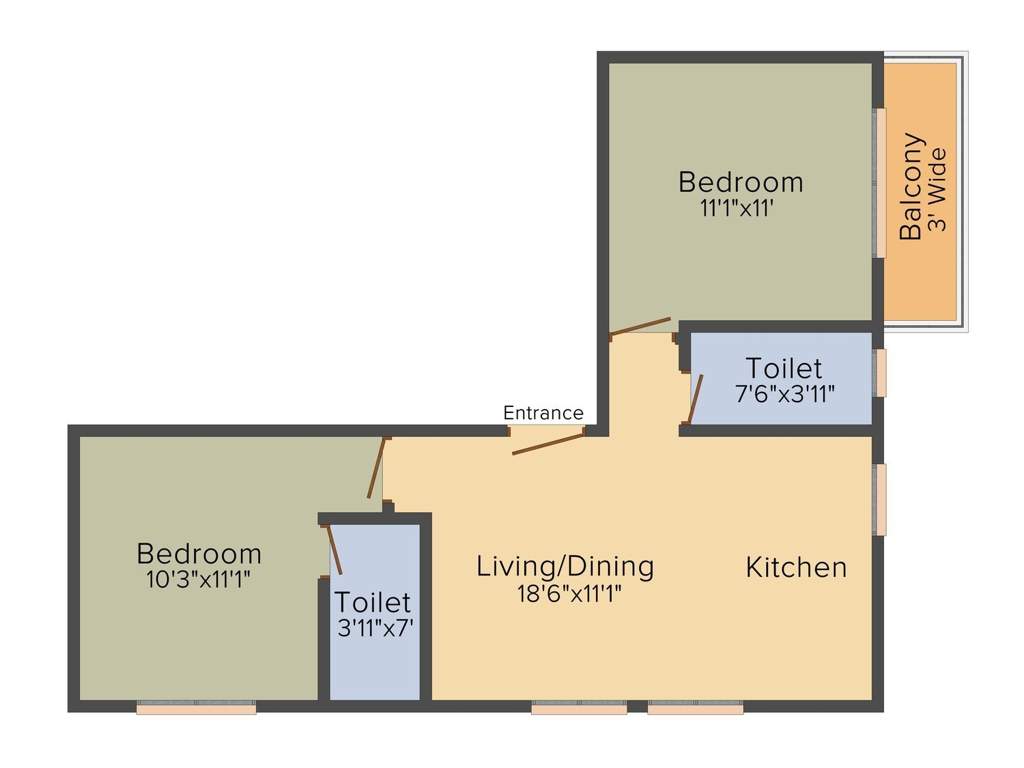 Gopinath Urban Breath (2BHK+2T (830 sq ft) 830 sq ft)