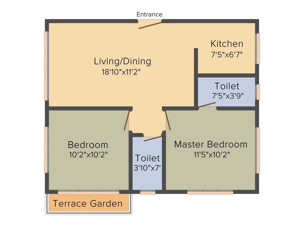 Gopinath Urban Breath (2BHK+2T (810 sq ft) 810 sq ft)