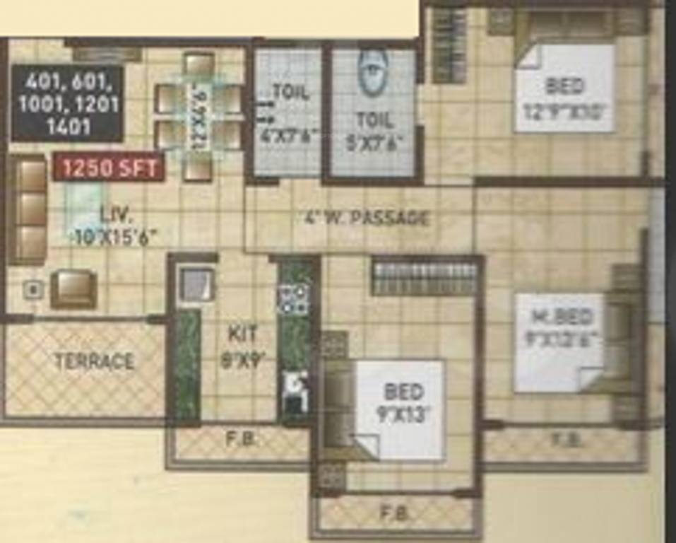 Gopal Krishna Paradise (3BHK+3T (1,250 sq ft) 1250 sq ft) Gopal Krishna Paradise (3BHK+3T (1,250 sq ft) 1250 sq ft)