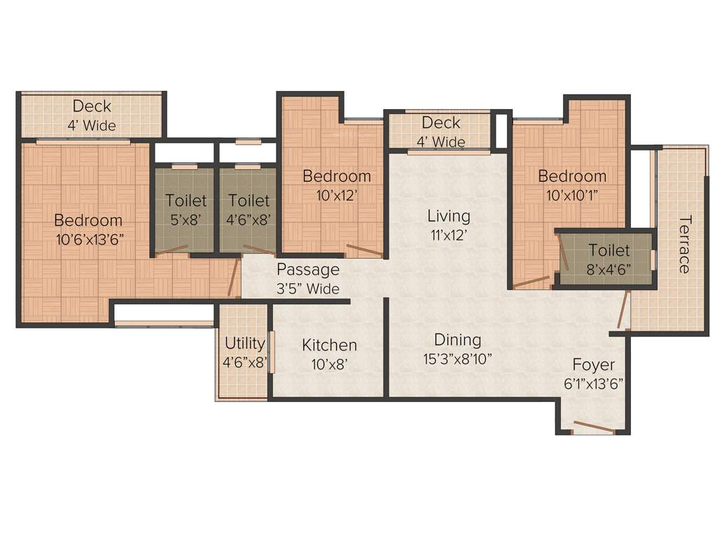 Emami City (3BHK+3T (1,810 sq ft) 1810 sq ft)
