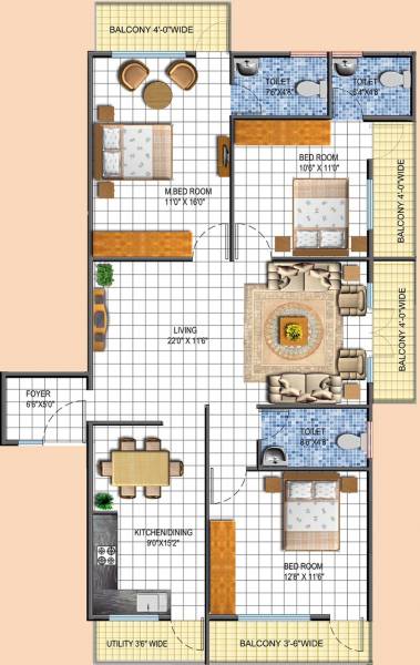 Ranchos (3BHK+3T (1,800 sq ft) 1800 sq ft) Ranchos (3BHK+3T (1,800 sq ft) 1800 sq ft)