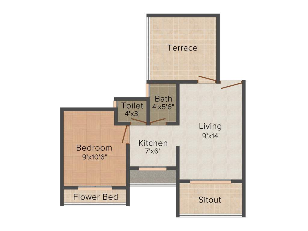 Shree Raj Raj Heights (1BHK+1T (575 sq ft) 575 sq ft)