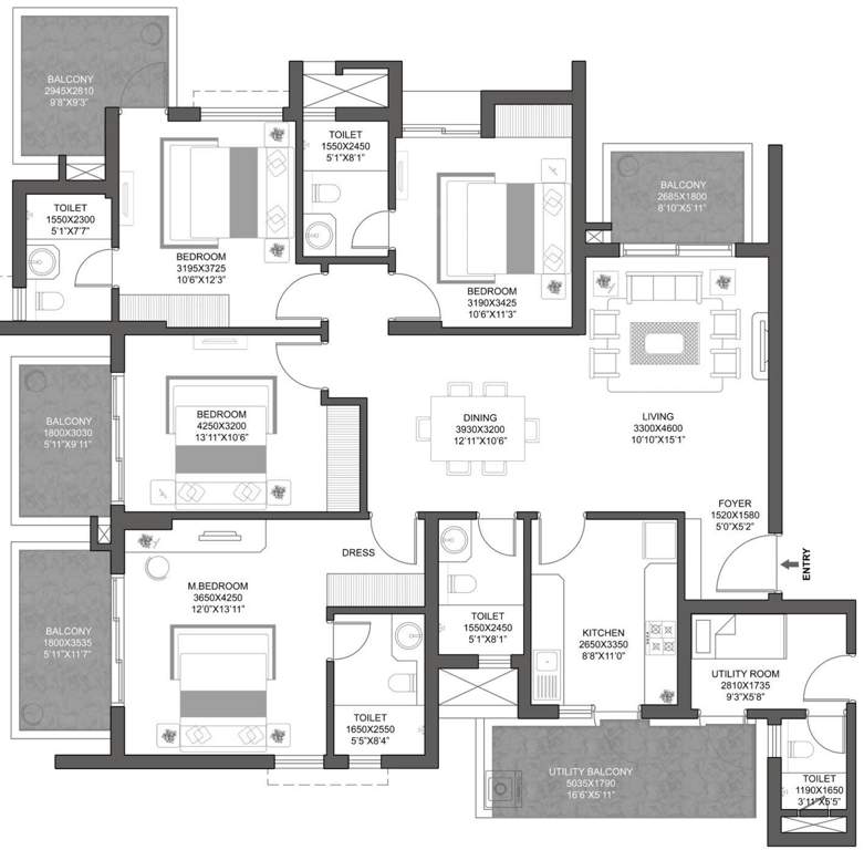 Godrej Signature Homes (4BHK+4T (2,324 sq ft) 2324 sq ft)