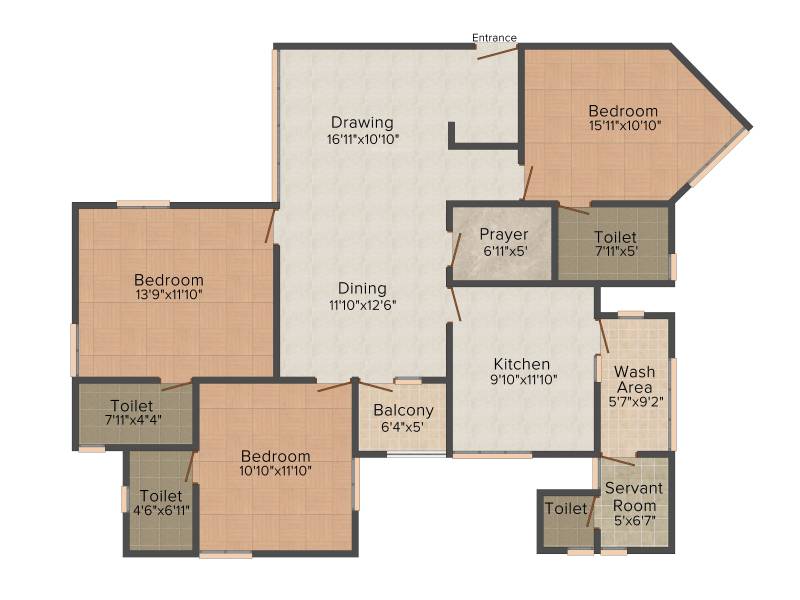 Moopan Heights (3BHK+4T (1,665 sq ft) 1665 sq ft)