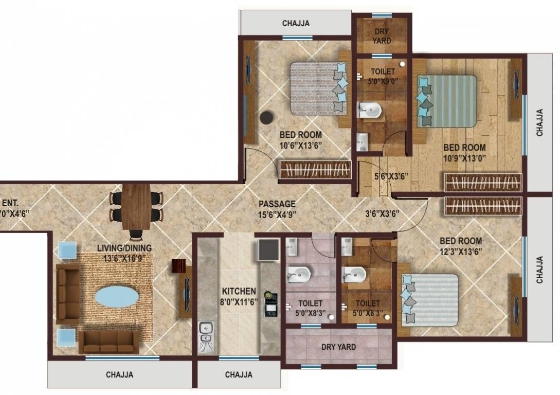 Heritage Mahalaxmi Heritage (3BHK+3T (1,125 sq ft) 1125 sq ft) Heritage Mahalaxmi Heritage (3BHK+3T (1,125 sq ft) 1125 sq ft)