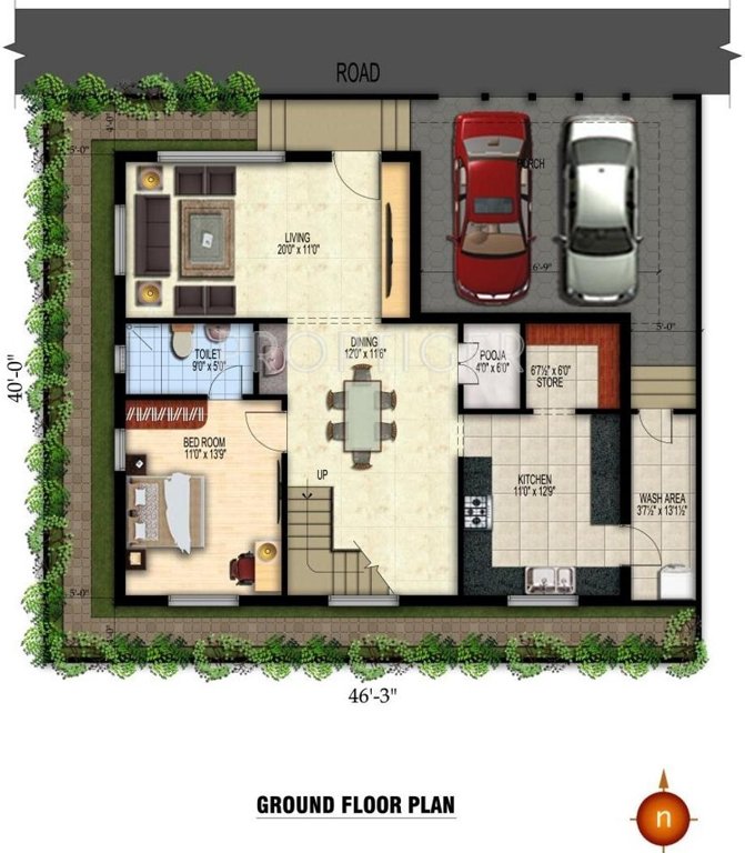 Deccan Villas (4BHK+4T (2,501 sq ft)   Pooja Room 2501 sq ft)
