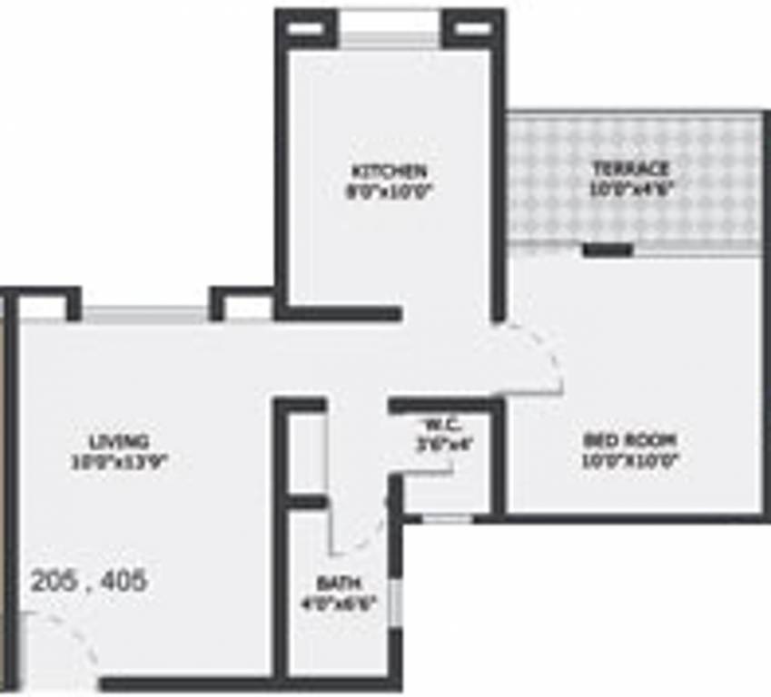 Sai Aura (1BHK+1T (595 sq ft) 595 sq ft)