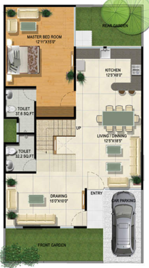  greens 2 villa Floor Plan Ground Floor Plan