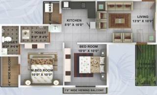 Kwality Enclave (2BHK+2T (883 sq ft) 883 sq ft) Kwality Enclave (2BHK+2T (883 sq ft) 883 sq ft)