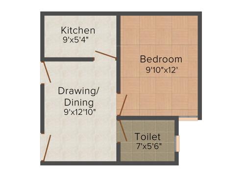 Livewell Tower 1 (1BHK+1T (570 sq ft) 570 sq ft)
