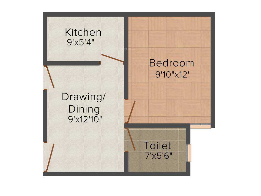 Livewell Tower 1 (1BHK+1T (570 sq ft) 570 sq ft)