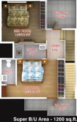 Potential Sai Residency Villas First Floor Plan (3BHK+3T (1,200 sq ft) 1200 sq ft)
