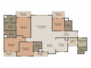 Tulsiani Golf View Apartments (4BHK+4T (2,967 sq ft) + Servant Room 2967 sq ft)